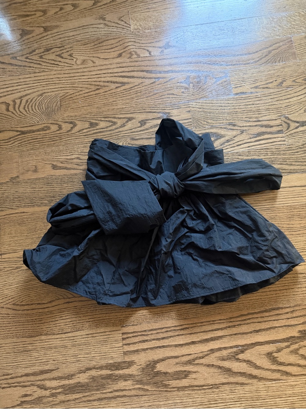 Zara Black Tie-Waist Skort